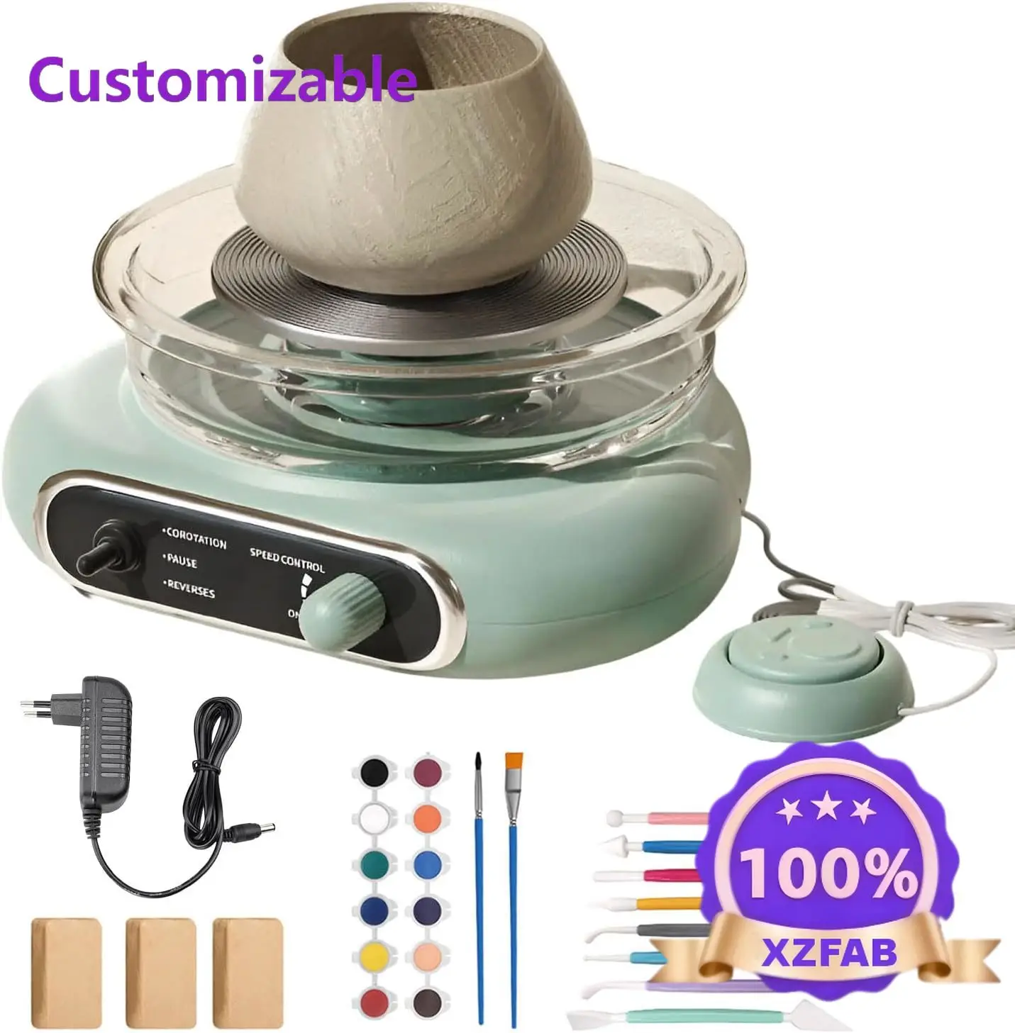 Factory Direct 2026 Top ceramica elettrico non a fuoco, mini tornio per argilla, regolazione della velocità continua
Factory Direct 2026 Top ceramica elettrico non a fuoco, mini tornio per argilla, regolazione della velocità continua