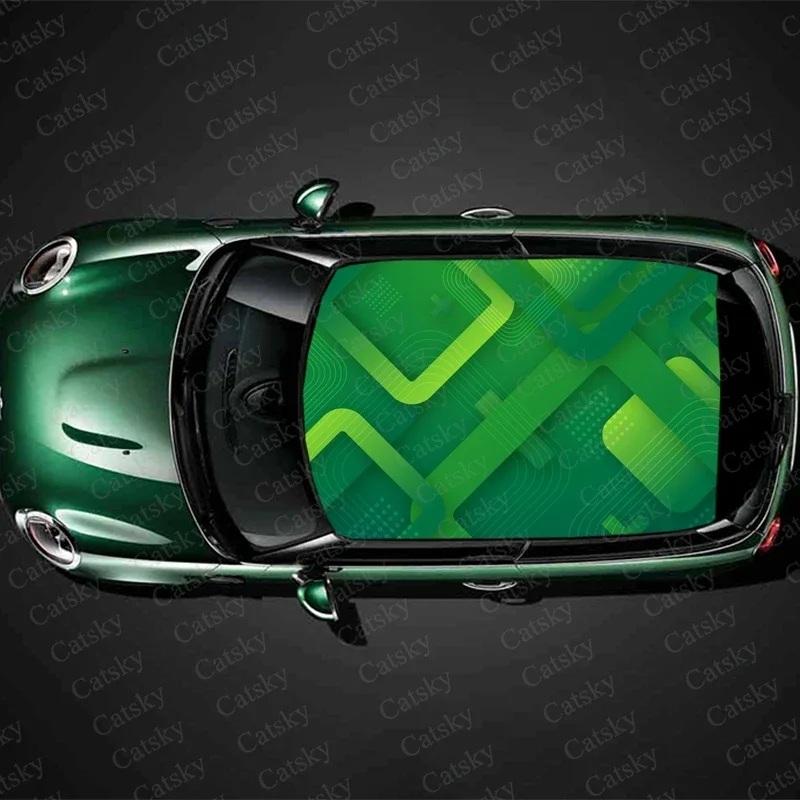 Green Abstract Geometric Car Roof Sticker Wrap Racing SUV Accessories Packaging Painted PVC Custom Car Graphic Decal
Green Abstract Geometric Car Roof Sticker Wrap Racing SUV Accessories Packaging Painted PVC Custom Car Graphic Decal