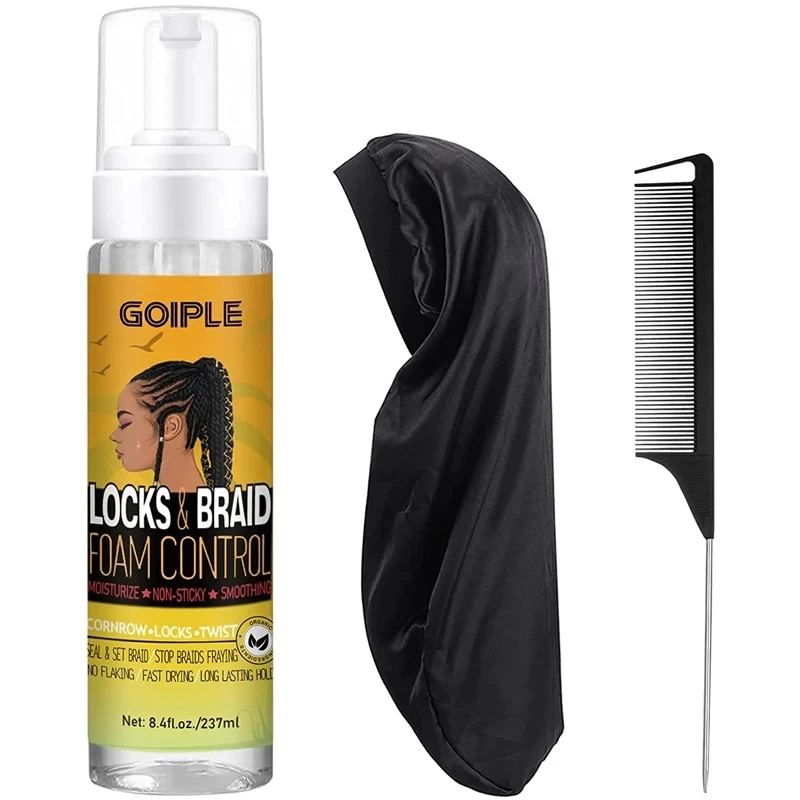 Goiple Braid Mousse 8.4oz for Locks and Twists with Braid Bonnet and Comb Frizz Control Foam for Cornrows Long Lasting Hold
Goiple Braid Mousse 8.4oz for Locks and Twists with Braid Bonnet and Comb Frizz Control Foam for Cornrows Long Lasting Hold