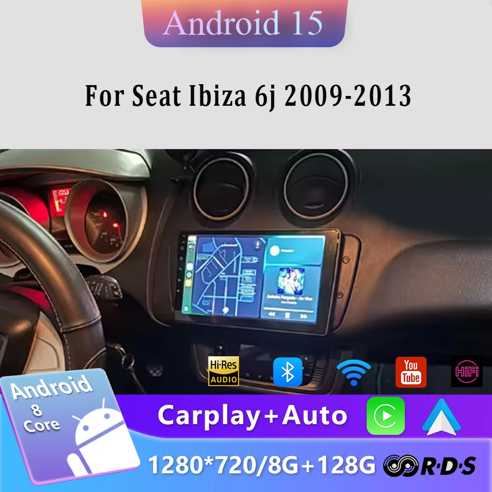 Ainavi Car Radio For SEAT Ibiza 6j 2009 2010 2011 2012 2013 Multimedia Player Android 15 Auto Wireless Carplay DSP Stereo 2 Din
Ainavi Car Radio For SEAT Ibiza 6j 2009 2010 2011 2012 2013 Multimedia Player Android 15 Auto Wireless Carplay DSP Stereo 2 Din