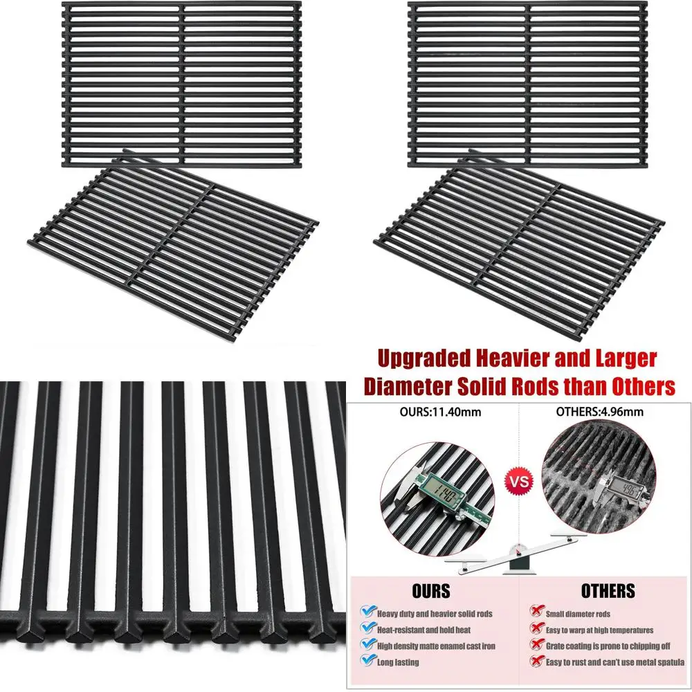 28 Inch Griddle Grill Replacement Parts for 2 Burner Cast Iron Cooking Grates - 2 Pieces
28 Inch Griddle Grill Replacement Parts for 2 Burner Cast Iron Cooking Grates - 2 Pieces
