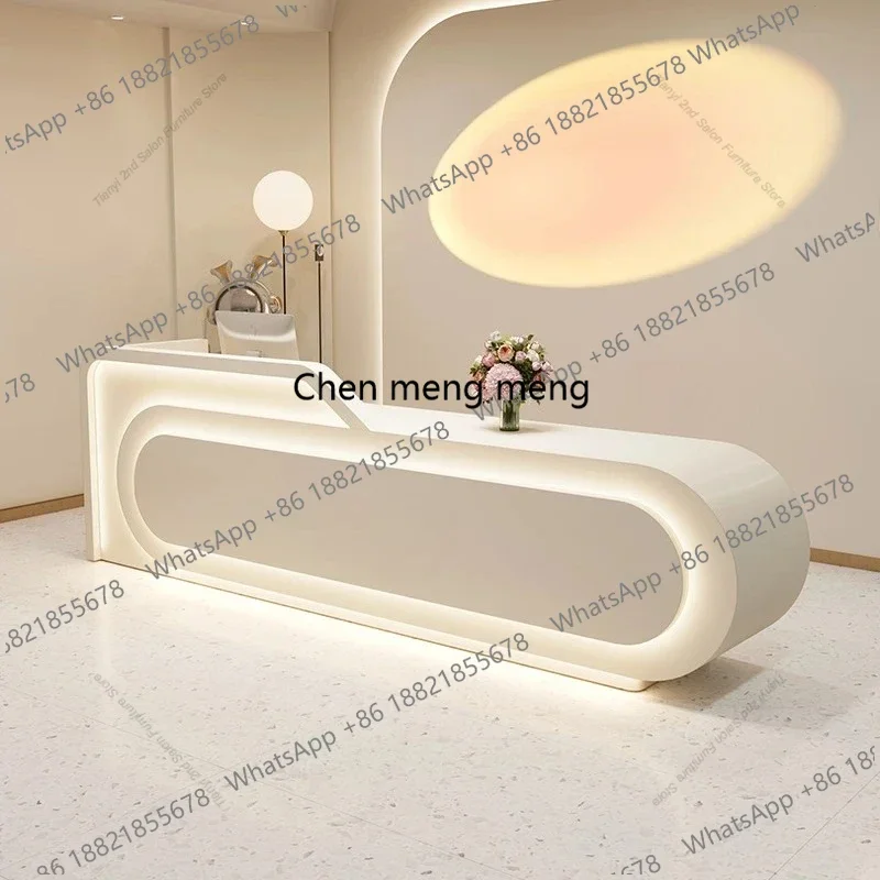 EE182 Modern Cream-style Reception Desk Beauty Salon Yoga Studio Customer Consultation Front Desk Hotel Workbench Office Furnitu
EE182 Modern Cream-style Reception Desk Beauty Salon Yoga Studio Customer Consultation Front Desk Hotel Workbench Office Furnitu