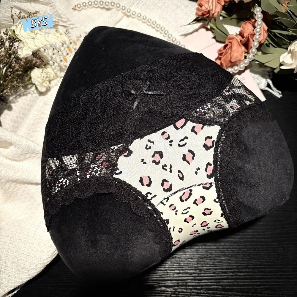 Underpants Mid Waist Lace Briefs Hollow Mesh Women Underwear Transparent Cotton Crotch Leopard Print Panties Lady
Underpants Mid Waist Lace Briefs Hollow Mesh Women Underwear Transparent Cotton Crotch Leopard Print Panties Lady