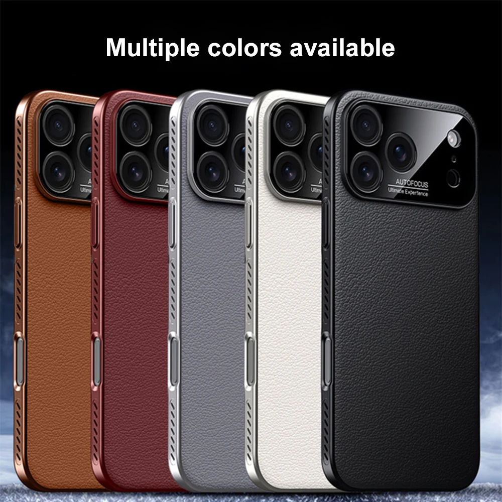 Plain Leather Built-in Strong Magnetic Case For iPhone 17 Pro Max 15 16 14 Pro Max 17 Air Heat Dissipation Wireless Charge Cover
Plain Leather Built-in Strong Magnetic Case For iPhone 17 Pro Max 15 16 14 Pro Max 17 Air Heat Dissipation Wireless Charge Cover