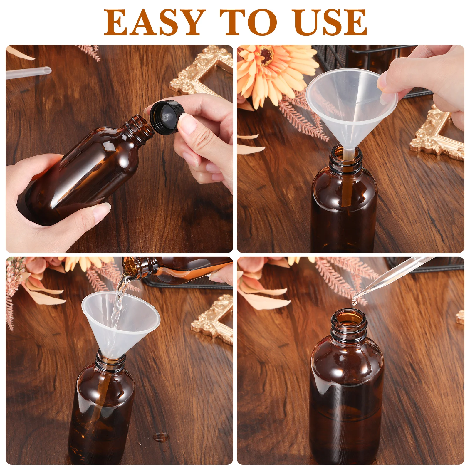 4 Pcs Bottles Glass Storage with Lids Small for Liquids Amber Shot Brown Dispensing Jars
4 Pcs Bottles Glass Storage with Lids Small for Liquids Amber Shot Brown Dispensing Jars