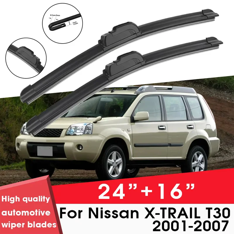 Car Wiper Blade Blades For Nissan X-TRAIL T30 2001-2007 24"+16" Windshield Windscreen Clean Rubber Silicon Cars Wipers
Car Wiper Blade Blades For Nissan X-TRAIL T30 2001-2007 24"+16" Windshield Windscreen Clean Rubber Silicon Cars Wipers