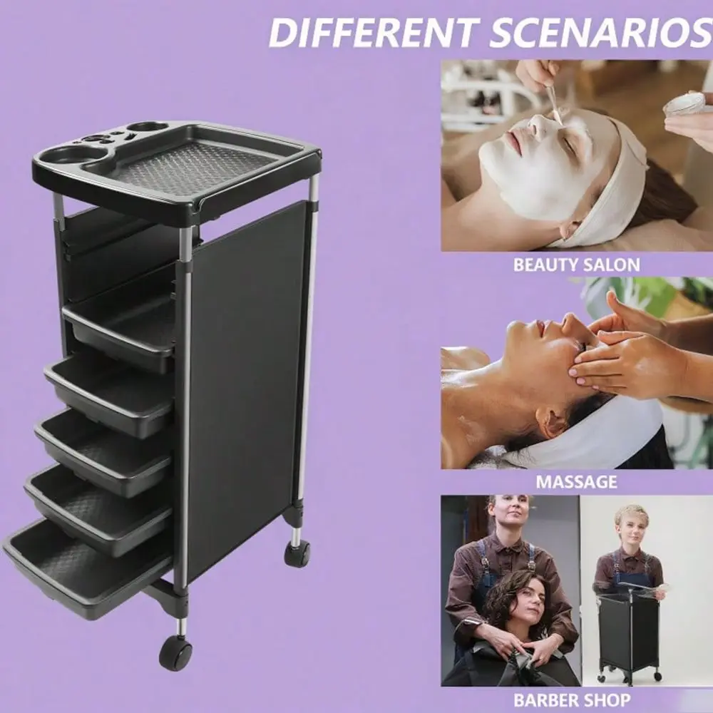 Hair Salon Storage Tool Cart, 6-Layer Salon Cart With Wheels, Space Saving Barber Station Trolley, Rolling Carts For Hair Styli
Hair Salon Storage Tool Cart, 6-Layer Salon Cart With Wheels, Space Saving Barber Station Trolley, Rolling Carts For Hair Styli