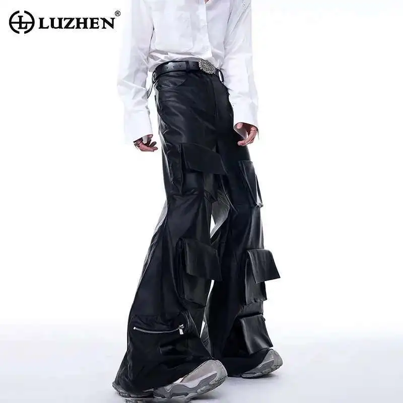 LUZHEN Multi Pocket Leather Pants Trendy High Street Spring Dimensional Pocket Original Personalized Stylish Trousers Men LZ6521
LUZHEN Multi Pocket Leather Pants Trendy High Street Spring Dimensional Pocket Original Personalized Stylish Trousers Men LZ6521