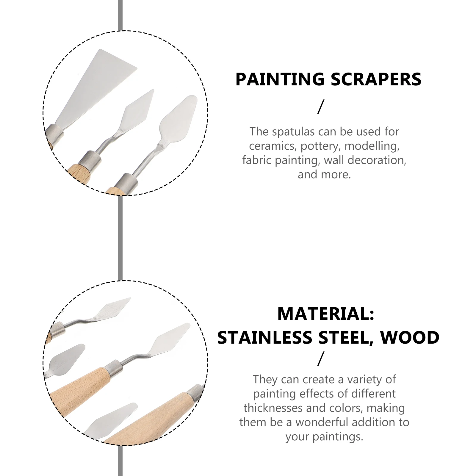 7pcs Oil Spatulas Beech Wood Stainless Steel Art Tools Scrapers Art Painting Spatulas for Acrylic Ceramic Pottery Gifts
7pcs Oil Spatulas Beech Wood Stainless Steel Art Tools Scrapers Art Painting Spatulas for Acrylic Ceramic Pottery Gifts