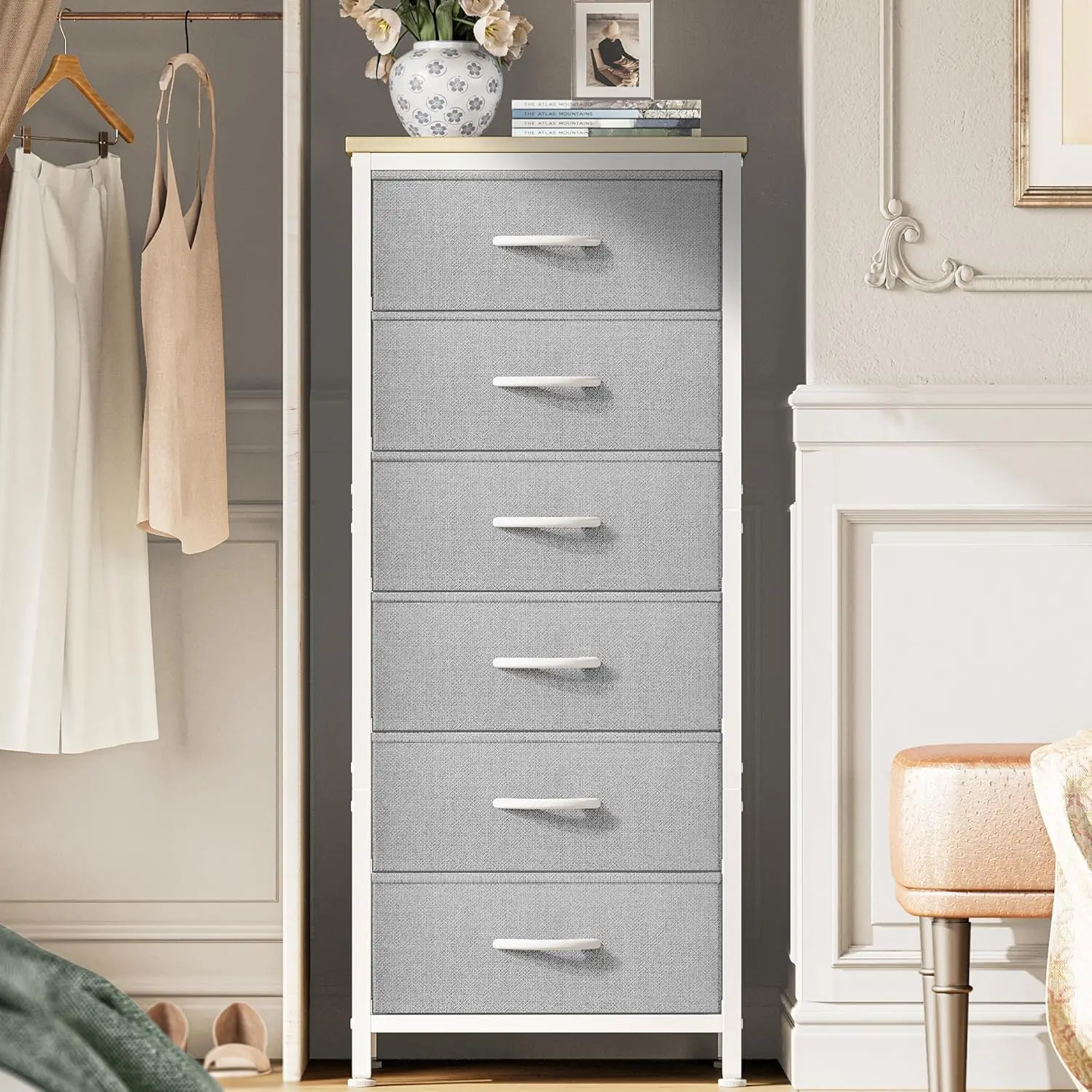 43.3 Inch Tall Dresser for Bedroom, 6 Drawer Night Stand & Chests of Drawers, Fabric Dresser for Closet, Bedroom, Nightstand,
43.3 Inch Tall Dresser for Bedroom, 6 Drawer Night Stand & Chests of Drawers, Fabric Dresser for Closet, Bedroom, Nightstand,