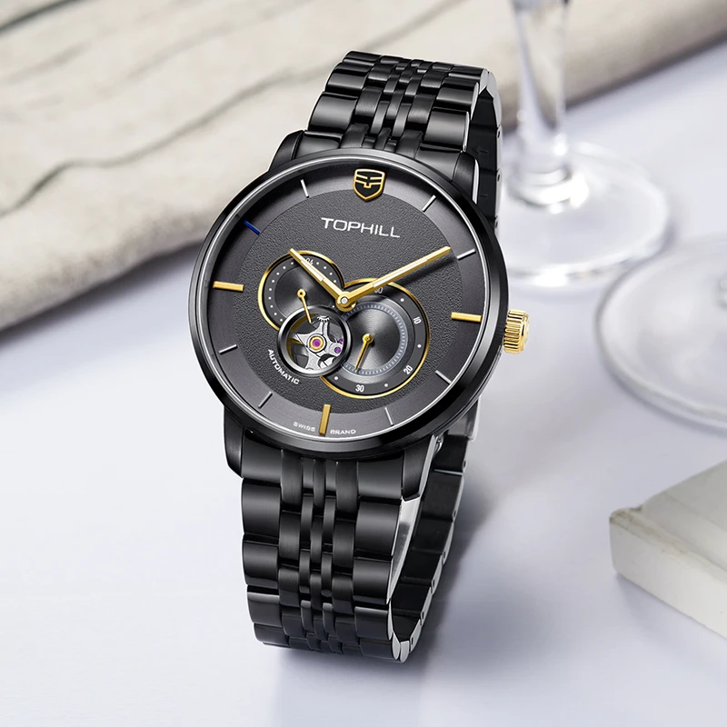 TOPHILL Multifunctional Dial Men's Wristwatch Waterproof Automatic Mechanial Movement Luminous Watch for Men Sapphire Crystal
TOPHILL Multifunctional Dial Men's Wristwatch Waterproof Automatic Mechanial Movement Luminous Watch for Men Sapphire Crystal