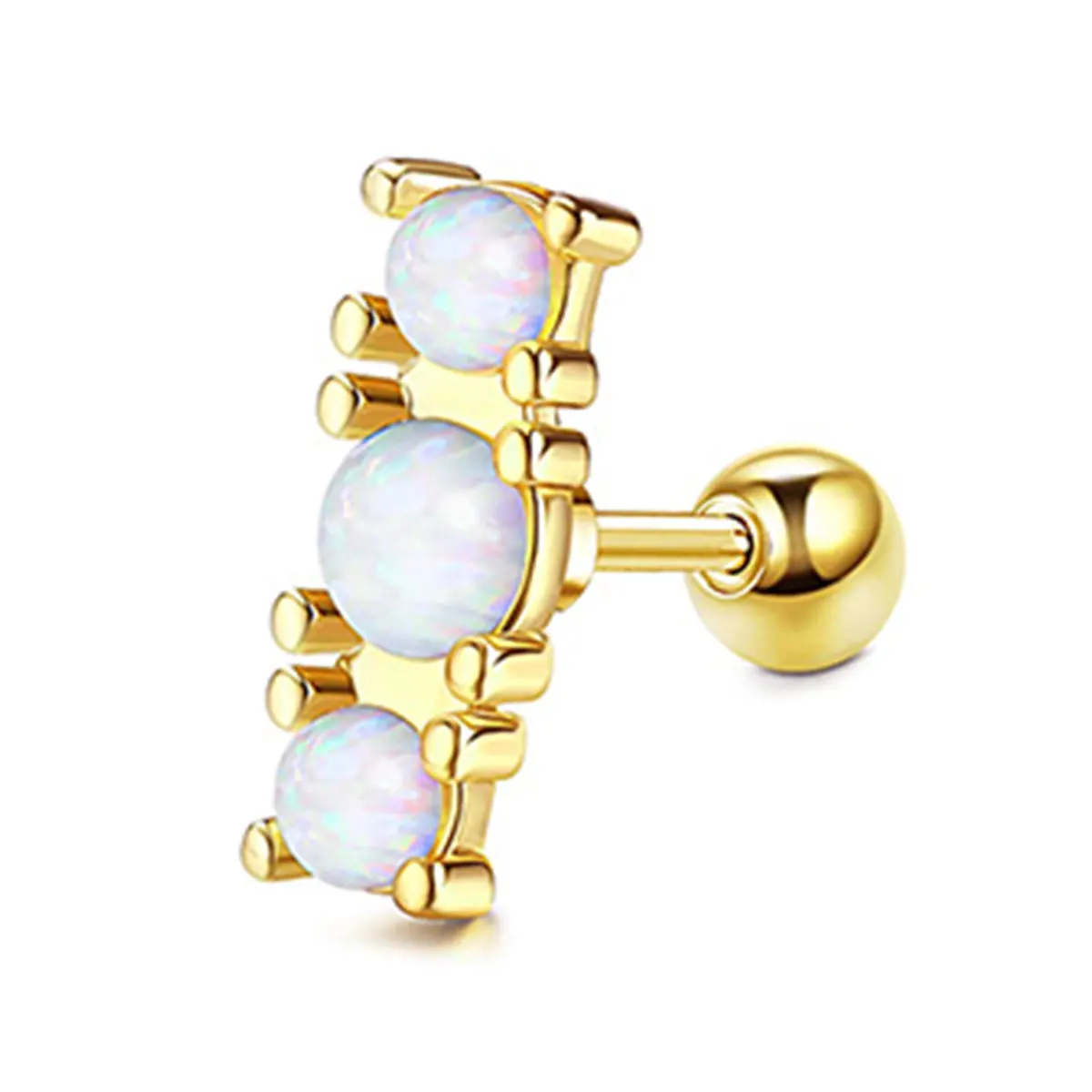 One stud fashion women trend screw after round European and American popular gold simple earrings new small ear buckle puncture
One stud fashion women trend screw after round European and American popular gold simple earrings new small ear buckle puncture