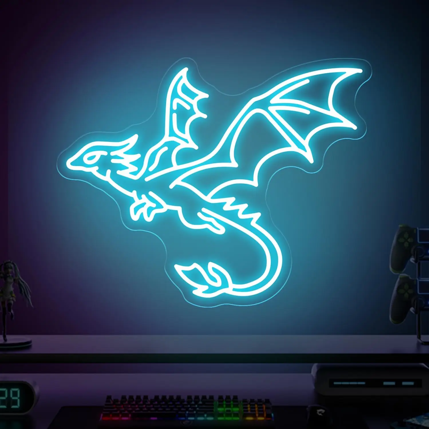 Dragon Neon Sign USB Powered LED Neon Light for Kids Room Bar Party Gaming Room Bedroom Decoration Gift Art Wall Light
Dragon Neon Sign USB Powered LED Neon Light for Kids Room Bar Party Gaming Room Bedroom Decoration Gift Art Wall Light