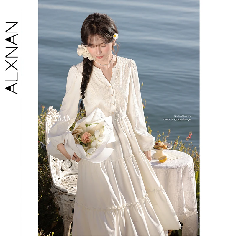 ALXNAN Long Dress Women 2025 Fall V-neck Elegant Long Sleeve Dresses Embroidery Holiday Office Lady Casual Dress Ladies L53235
ALXNAN Long Dress Women 2025 Fall V-neck Elegant Long Sleeve Dresses Embroidery Holiday Office Lady Casual Dress Ladies L53235