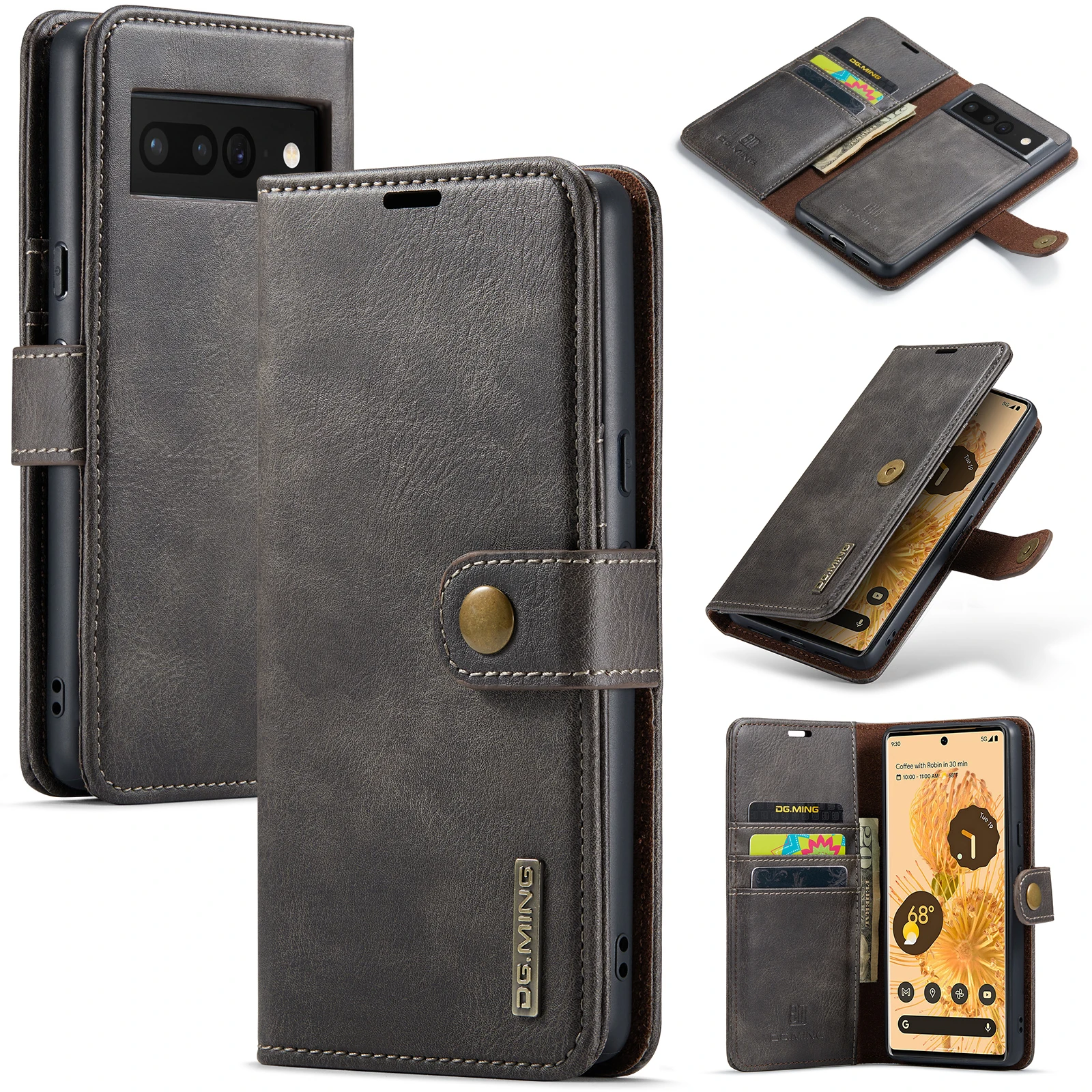 DG.MING for Google Pixel 9 8 6 Pro/Pixel 6 6A/7A Powerful Magnetic Phone Cover Shell Detachable 2-Folding Leather Wallet Case1
DG.MING for Google Pixel 9 8 6 Pro/Pixel 6 6A/7A Powerful Magnetic Phone Cover Shell Detachable 2-Folding Leather Wallet Case1