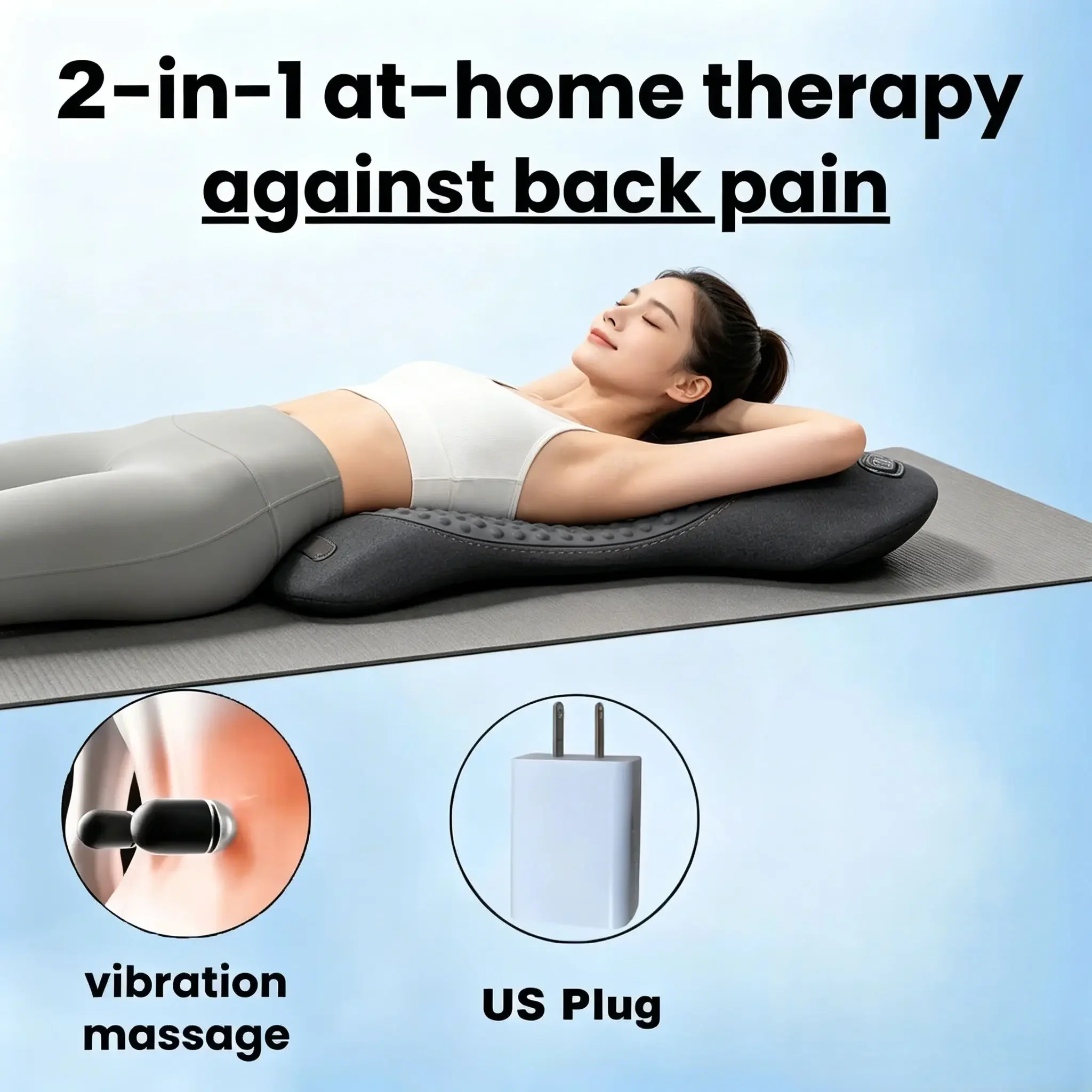 Heating & Vibrating Lumbar Support Pillow, 3‑Level Constant Temperature Hot Compress Back Massager Pad Spine Protection
Heating & Vibrating Lumbar Support Pillow, 3‑Level Constant Temperature Hot Compress Back Massager Pad Spine Protection