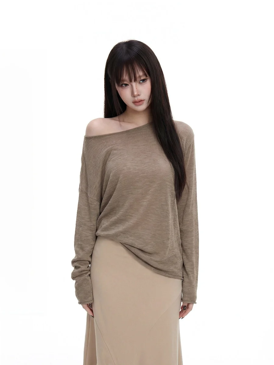 Oaeal oulder Knitted Sweater Women's Slim Fit Long Sve Casual Sle Spring New Arrival Daily Wear by WITHMIN
Oaeal oulder Knitted Sweater Women's Slim Fit Long Sve Casual Sle Spring New Arrival Daily Wear by WITHMIN