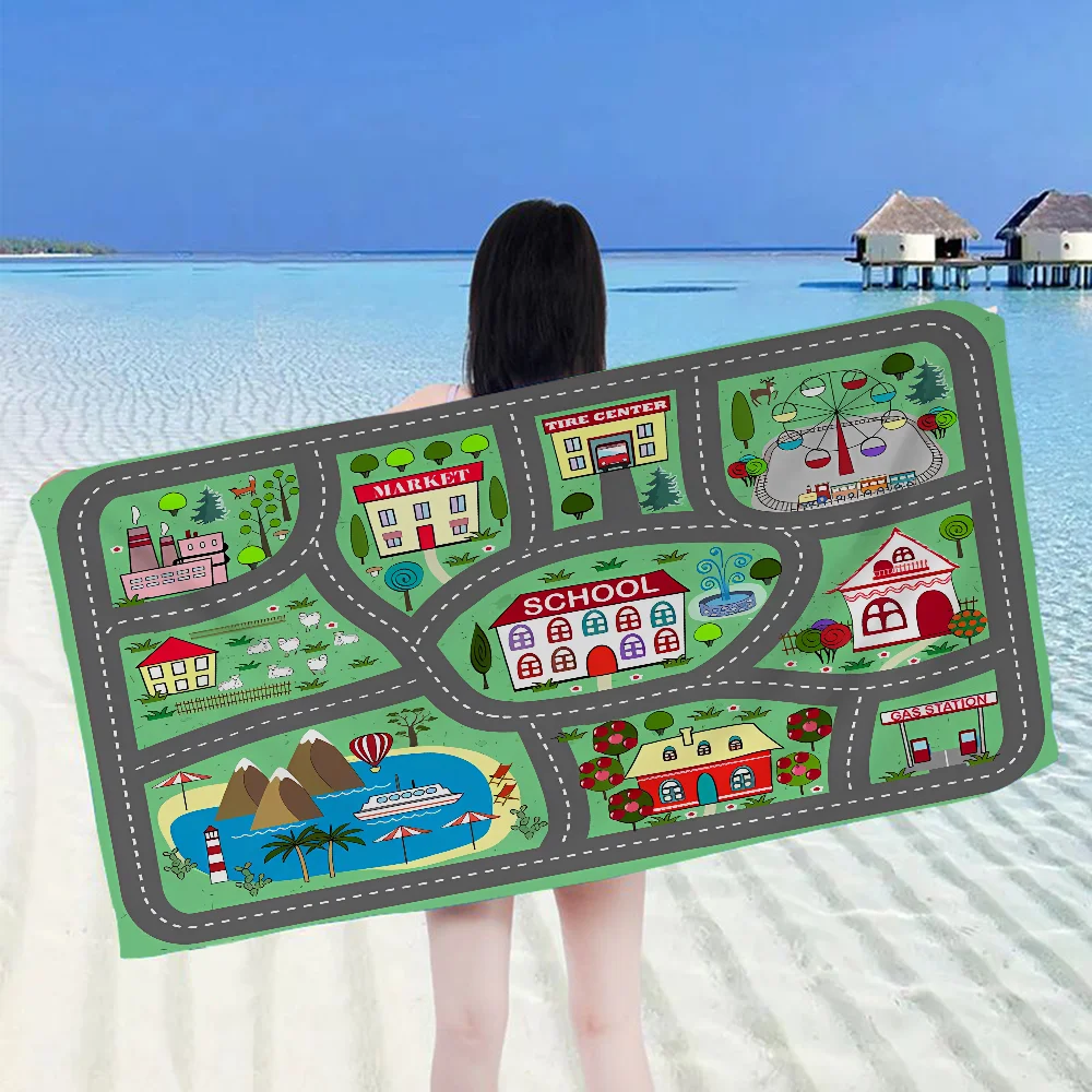 Cartoon Traffic Map Beach Towel Colorful Bath Towels For Girl Microfiber Quick Dry Custom Sand Free Beach Yoga Spa Gym Pool
Cartoon Traffic Map Beach Towel Colorful Bath Towels For Girl Microfiber Quick Dry Custom Sand Free Beach Yoga Spa Gym Pool