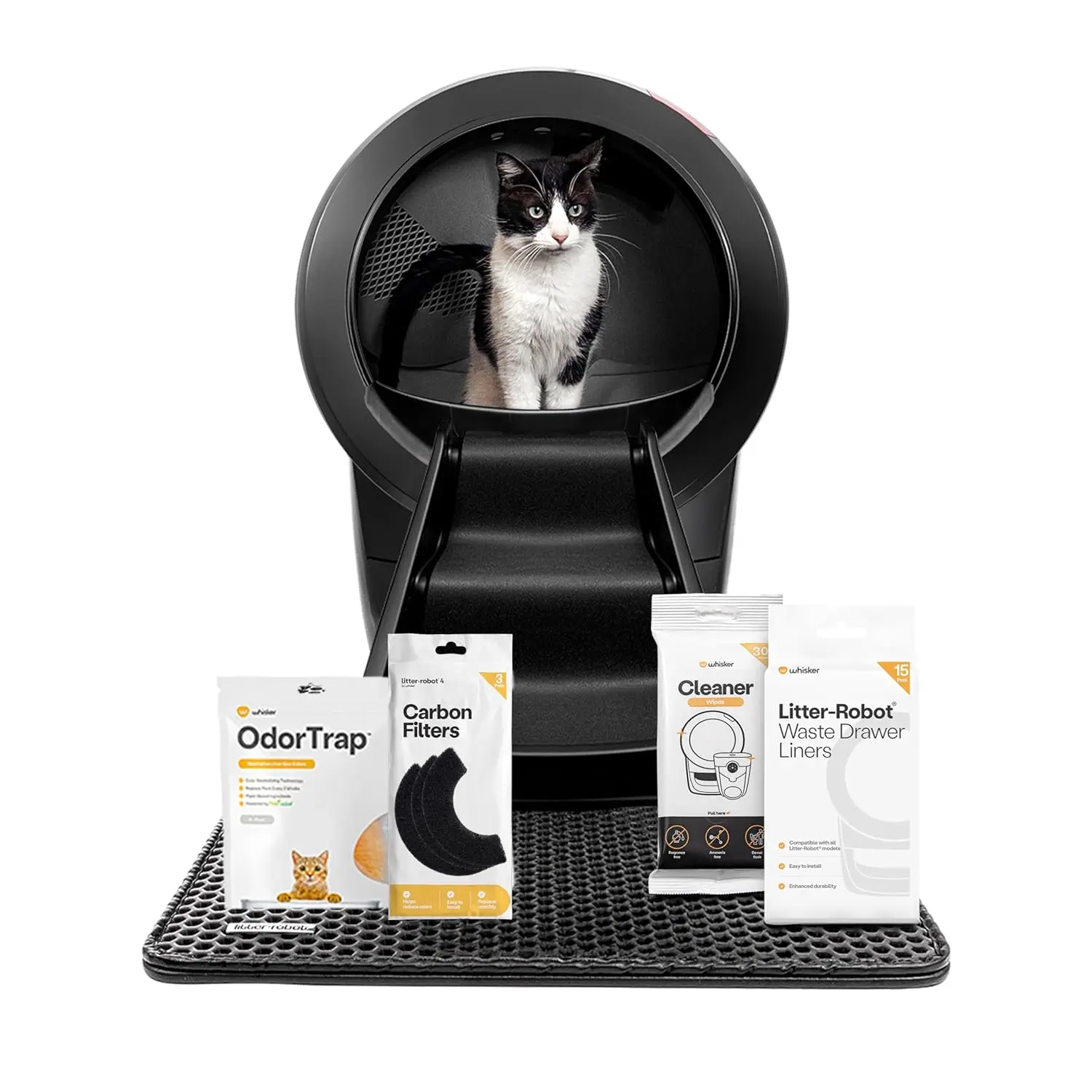 Self-Cleaning Cat Litter Box Kit Ramp Mat OdorTrap Liners Wipes Filters Multi-Cat 30W 3Pack 10Count 30Wipes 2Filter Custom
Self-Cleaning Cat Litter Box Kit Ramp Mat OdorTrap Liners Wipes Filters Multi-Cat 30W 3Pack 10Count 30Wipes 2Filter Custom