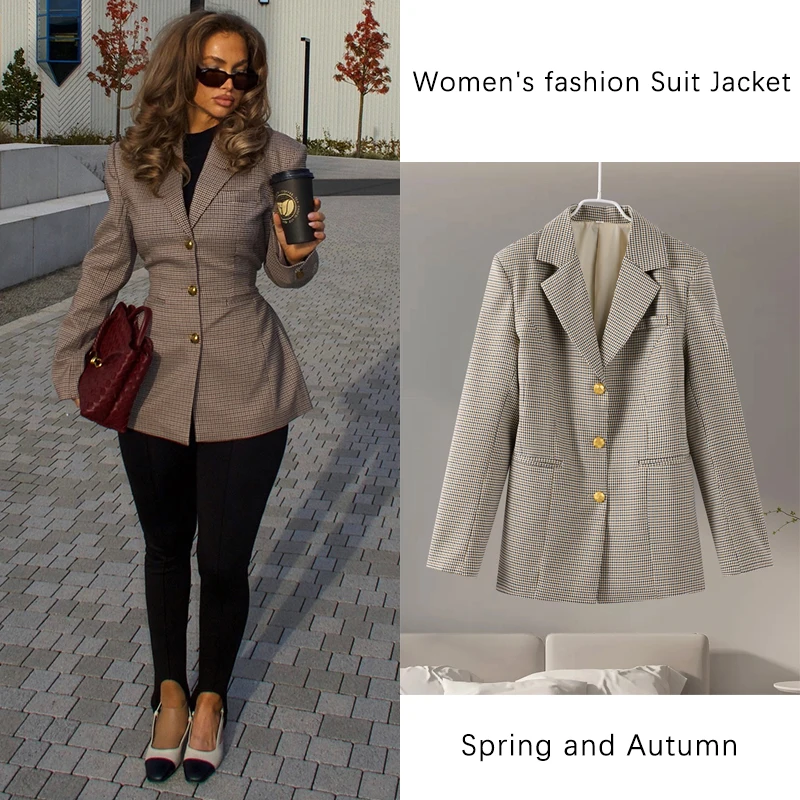 Plaid Coat Women Belt Spring Autumn Slim Lapel Buttons Pockets Outerwear Female Long Sleeve Vintage Jacket Lady High Street Coat
Plaid Coat Women Belt Spring Autumn Slim Lapel Buttons Pockets Outerwear Female Long Sleeve Vintage Jacket Lady High Street Coat