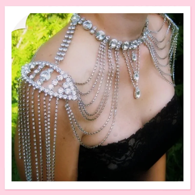 Fashion Personalized Fringed Rhinestone Shoulder Chain Stage Performance Full Diamond Shoulder Body Chain
Fashion Personalized Fringed Rhinestone Shoulder Chain Stage Performance Full Diamond Shoulder Body Chain