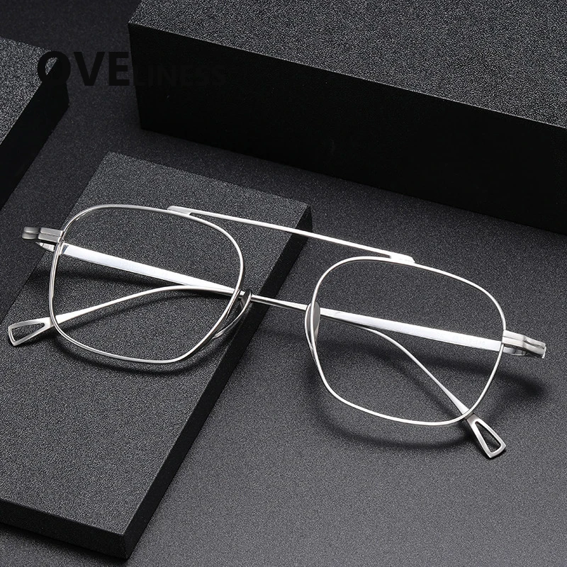 Pure Titanium Glasses Frame Men Women New Brand Design Retro Vintage Square Eyeglasses frames Ultralight Japanese male Eyewear
Pure Titanium Glasses Frame Men Women New Brand Design Retro Vintage Square Eyeglasses frames Ultralight Japanese male Eyewear