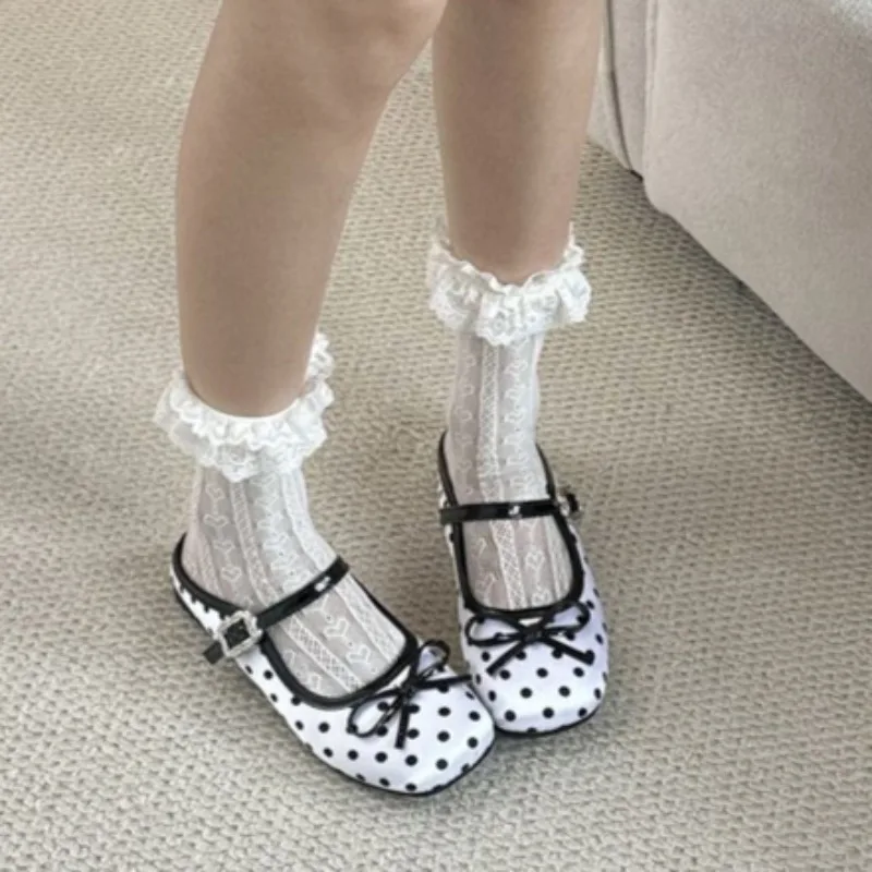 Polka Dot Women Cover Toe Mules Slippers Outdoor Slip On Flats Slide Ladies Concise Spring Summer Slingbacks
Polka Dot Women Cover Toe Mules Slippers Outdoor Slip On Flats Slide Ladies Concise Spring Summer Slingbacks