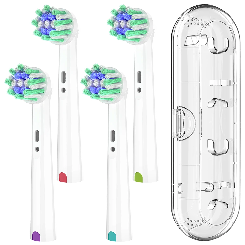 Cross Clean Replacement Brush Heads and Clear Toothbrush Travel Case Set Compatible with Oral B Electric Toothbrush,for 1000/500
Cross Clean Replacement Brush Heads and Clear Toothbrush Travel Case Set Compatible with Oral B Electric Toothbrush,for 1000/500