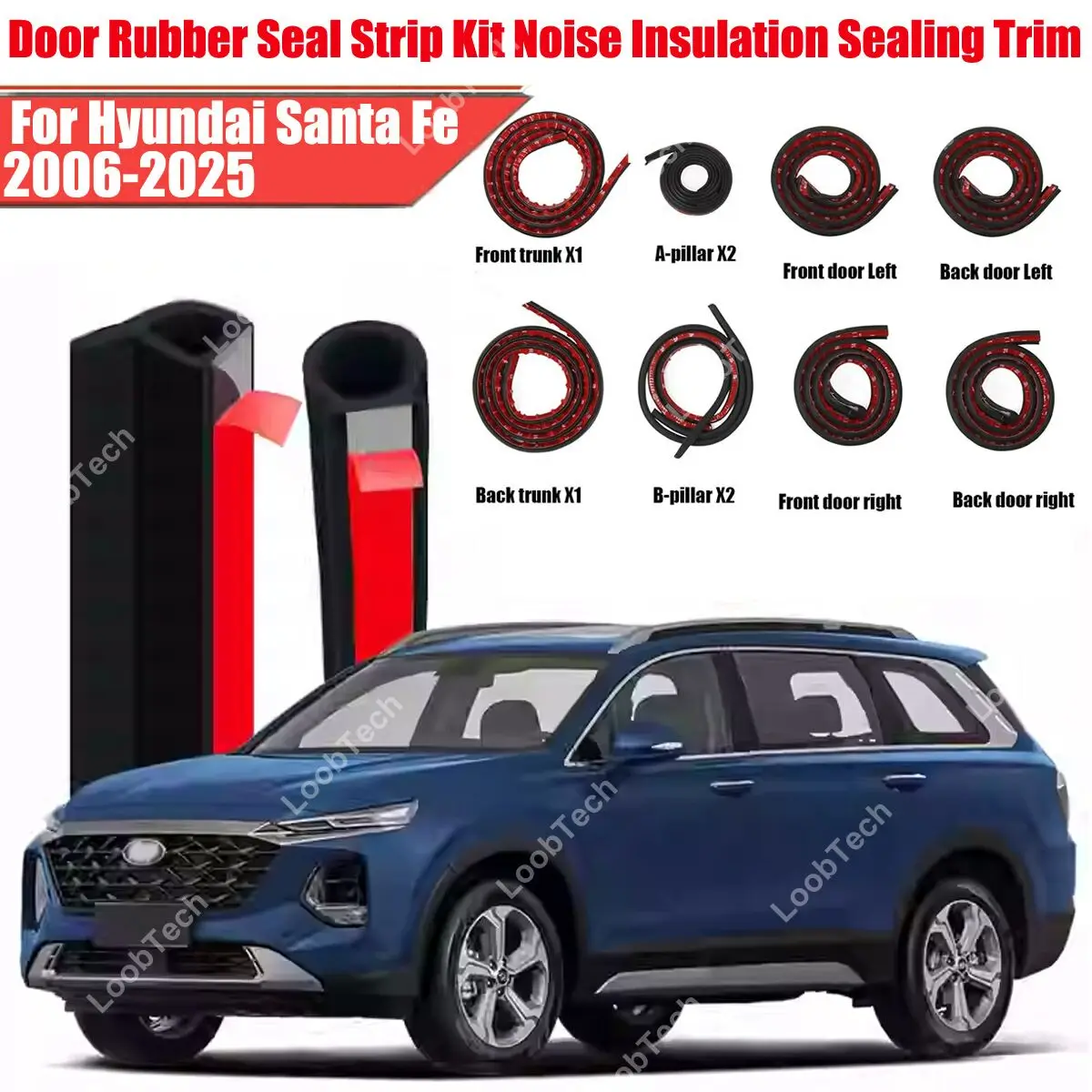 Door Seal Strip Kit Rubber Weather Draft Wind Noise Reduction For Hyundai Santa Self Adhesive Door Engine Cover Soundproof Strip
Door Seal Strip Kit Rubber Weather Draft Wind Noise Reduction For Hyundai Santa Self Adhesive Door Engine Cover Soundproof Strip