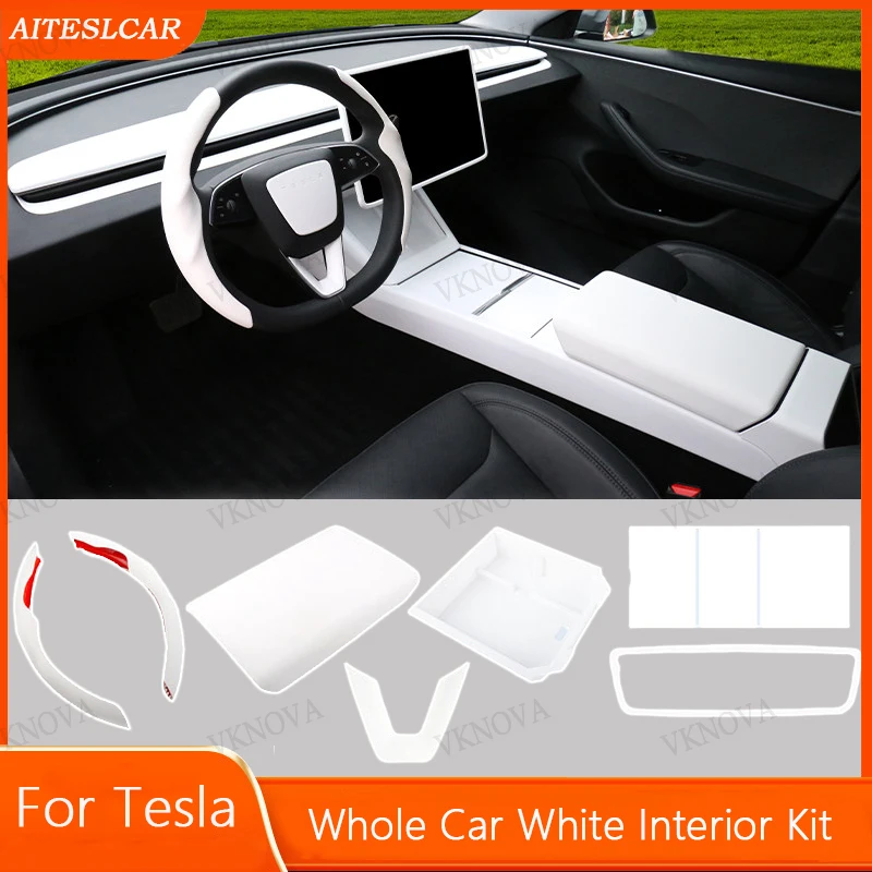 For Tesla Model Y/YL/3 Launch/Juniper 2025+Central Control Storage Armrest Box Sticker White Steering Wheel Cover Accessories
For Tesla Model Y/YL/3 Launch/Juniper 2025+Central Control Storage Armrest Box Sticker White Steering Wheel Cover Accessories