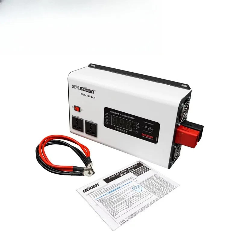 Suoer PSM-2000AP Factory Price 12V 24V 48V to 220V Pure Sine Wave Inverter 2000W 2800W 4500w Solar Power Car Inverter
Suoer PSM-2000AP Factory Price 12V 24V 48V to 220V Pure Sine Wave Inverter 2000W 2800W 4500w Solar Power Car Inverter