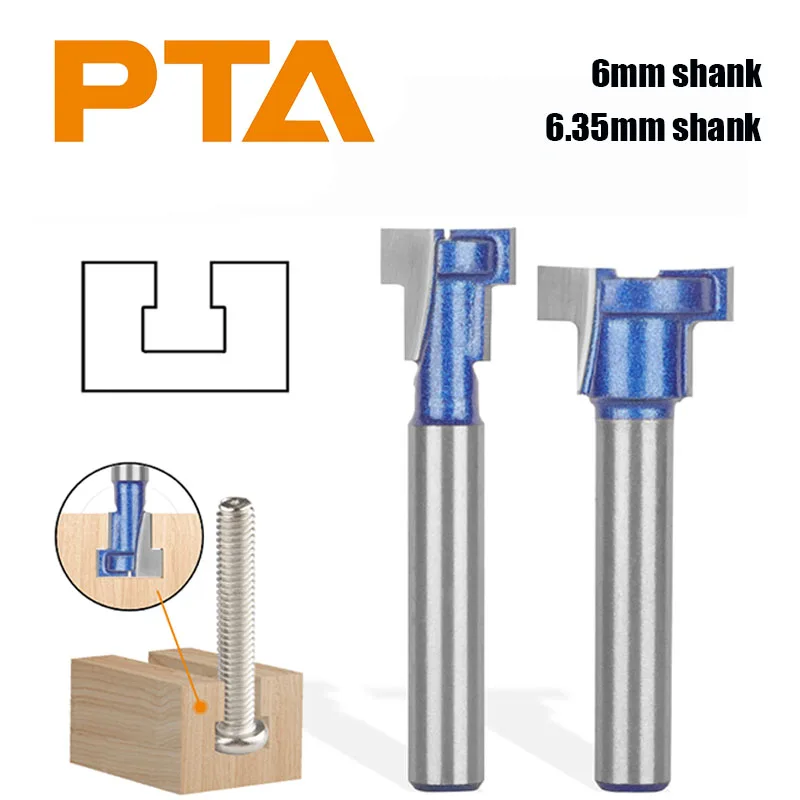 6mm 1/4inch Shank T-Slot Cutter Router Bit Set Key Hole Bits Hex Bolt T Slotting Milling Cutter for Wood Woodworking Tool
6mm 1/4inch Shank T-Slot Cutter Router Bit Set Key Hole Bits Hex Bolt T Slotting Milling Cutter for Wood Woodworking Tool