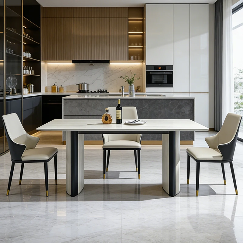 #Marble-Look Sintered Stone Dining Table High-End Italian Light Luxury Custom
#Marble-Look Sintered Stone Dining Table High-End Italian Light Luxury Custom