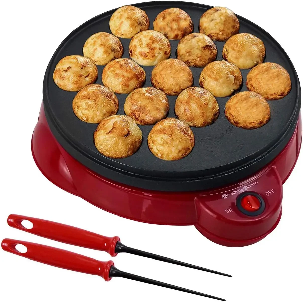 Electric Takoyaki Maker With 18 Molds, Non-Stick Surface, Easy To Clean & Store
Electric Takoyaki Maker With 18 Molds, Non-Stick Surface, Easy To Clean & Store