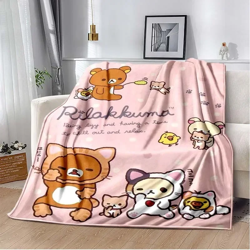 Cartoon Rilakkuma Anime Girls Throws Blanket for Baby Hiking Picnic Bed Super Soft Cute kawaii Flannel Blanket birthday gift
Cartoon Rilakkuma Anime Girls Throws Blanket for Baby Hiking Picnic Bed Super Soft Cute kawaii Flannel Blanket birthday gift