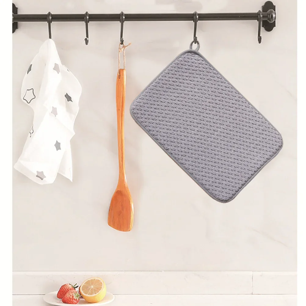 Drying mat for dishes, absorbent drainage mat, microfibre kitchen counter top drying mat, grey
Drying mat for dishes, absorbent drainage mat, microfibre kitchen counter top drying mat, grey