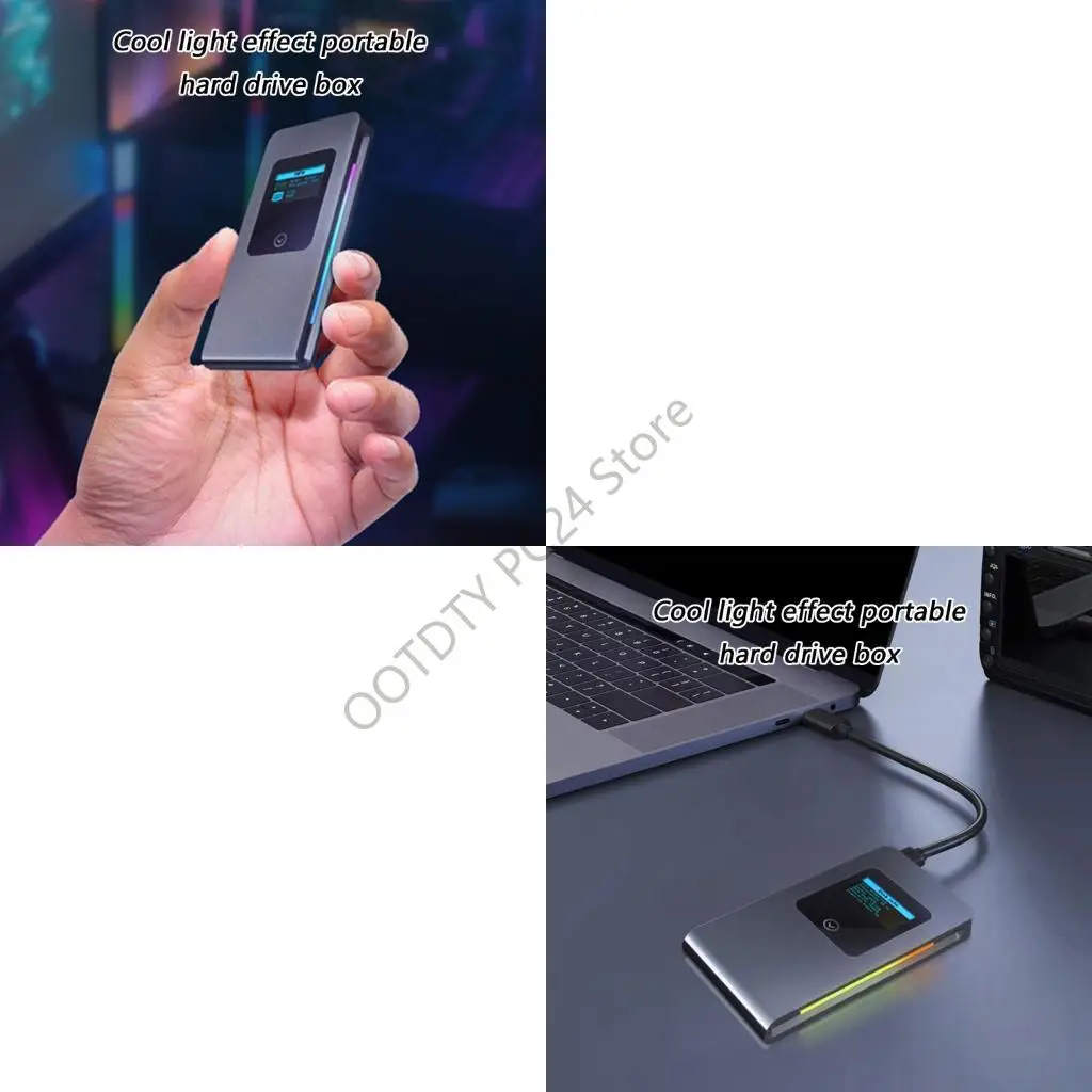 H7BA Innovative Aluminum Alloy M.2 NVMe SSDs Box with 10Gbps USB Interfaces and RGBs Cool Light for Fast Access
H7BA Innovative Aluminum Alloy M.2 NVMe SSDs Box with 10Gbps USB Interfaces and RGBs Cool Light for Fast Access