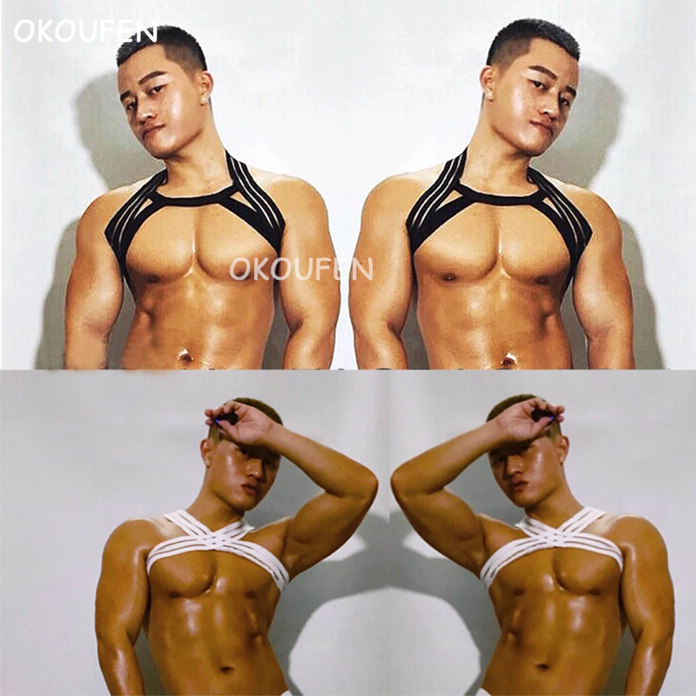 Nightclub DJ Male Gogo Costumes Sexy Elastic Bandage Men's Chest Strap Party Stage Sports Sexy Outfit
Nightclub DJ Male Gogo Costumes Sexy Elastic Bandage Men's Chest Strap Party Stage Sports Sexy Outfit