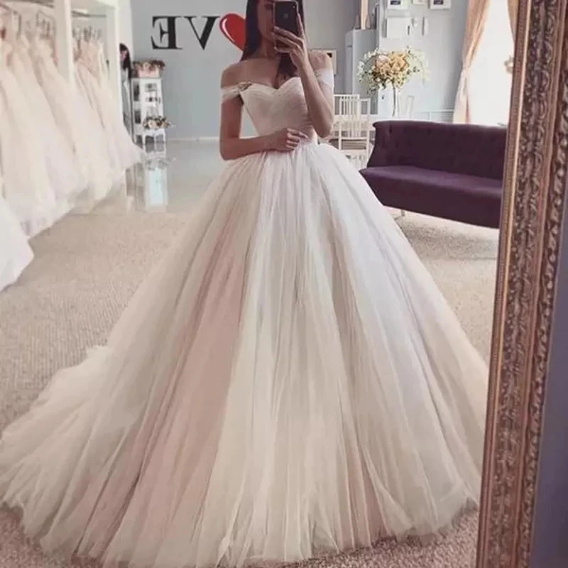 New Simple Off-Shoulder Crystal Ball gown Wedding Dress Vestidos De Noiva Formal Sweetheart Princess Robe De Mariée Plus Size
New Simple Off-Shoulder Crystal Ball gown Wedding Dress Vestidos De Noiva Formal Sweetheart Princess Robe De Mariée Plus Size