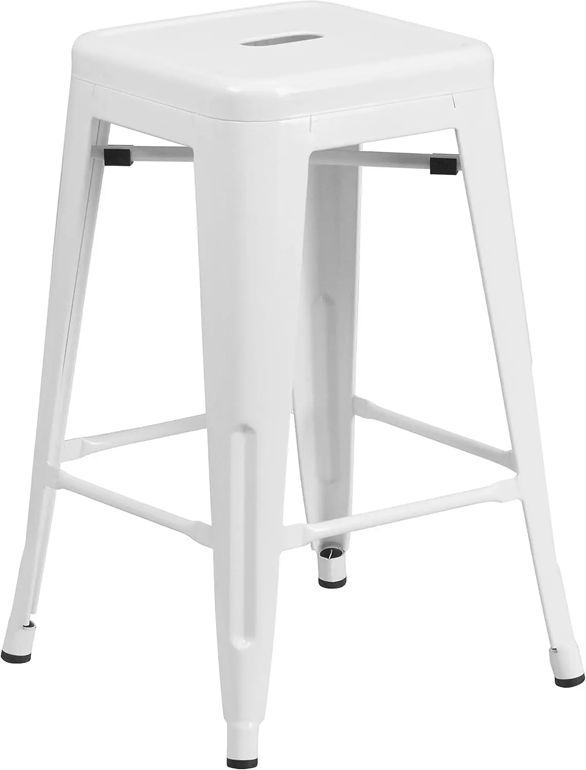 Industrial Backless Counter Height Stool, 24" H Square Seat Metal Barstool for Indoor Outdoor Patio
Industrial Backless Counter Height Stool, 24" H Square Seat Metal Barstool for Indoor Outdoor Patio