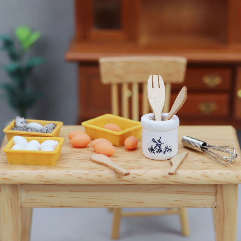 1:12 Scale Dollhouse Miniatures Egg Beater Knife Fork Spoon Miniature Food Play Scene Kitchen Decor Dollhouse Accessories
1:12 Scale Dollhouse Miniatures Egg Beater Knife Fork Spoon Miniature Food Play Scene Kitchen Decor Dollhouse Accessories