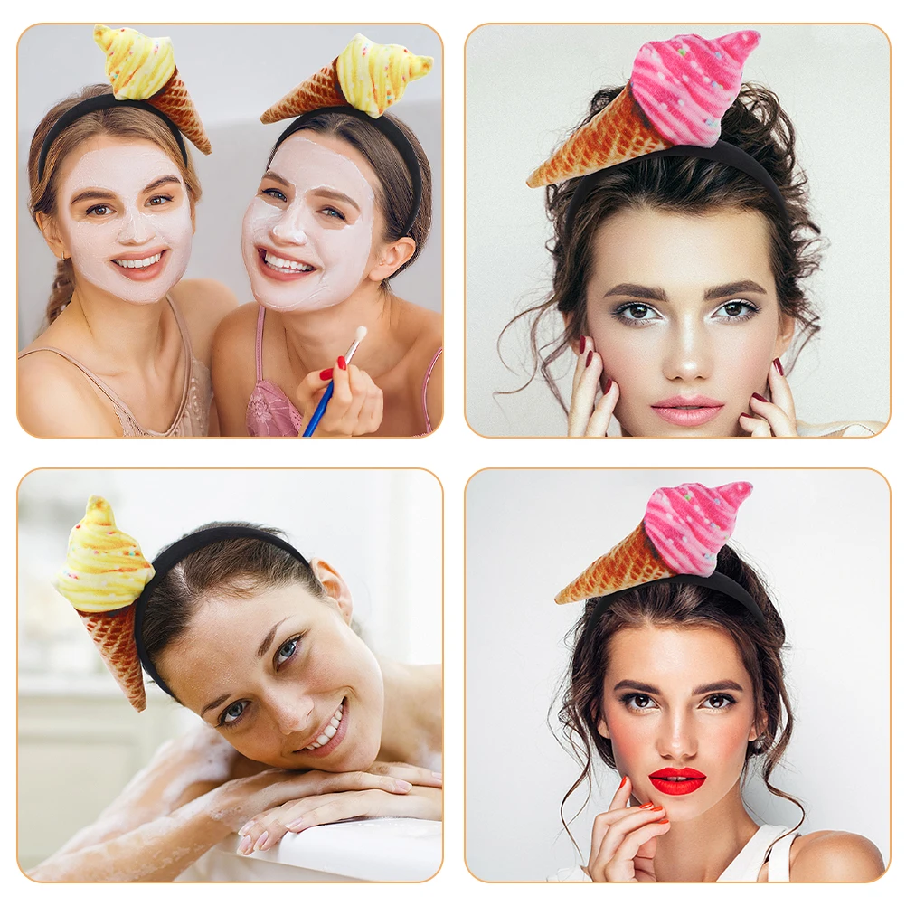 2pcs Ice Cream Cone Headbands Women Hair Accessories Pink Yellow Colors Comfortable Fabric Face Wash Makeup Spa
2pcs Ice Cream Cone Headbands Women Hair Accessories Pink Yellow Colors Comfortable Fabric Face Wash Makeup Spa