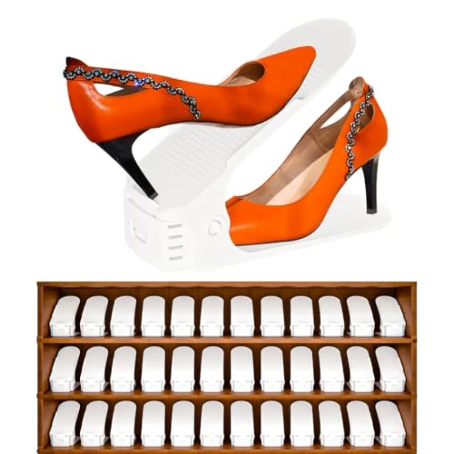 Shoe Slots Organizer Adjustable Double Layer Stack Shoe Rack 50% Space-Saving Storage Rack Holder
Shoe Slots Organizer Adjustable Double Layer Stack Shoe Rack 50% Space-Saving Storage Rack Holder
