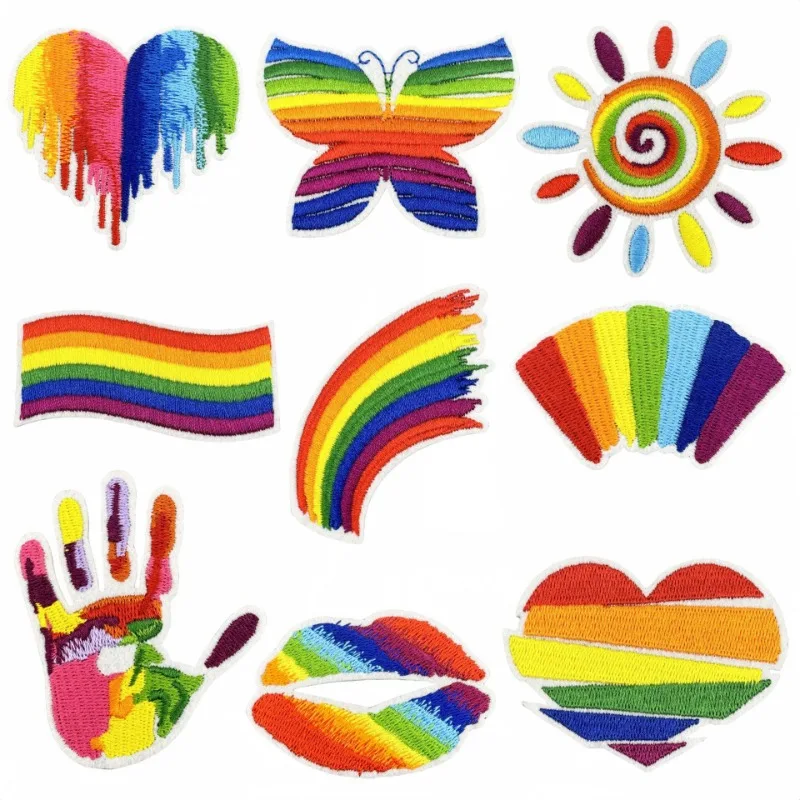 Rainbow Palm Lips Sun Heart Butterfly Iron-on Sew Embroidered Badge Patches for DIY T-shirt Backpack Clothing Appliques Sticker
Rainbow Palm Lips Sun Heart Butterfly Iron-on Sew Embroidered Badge Patches for DIY T-shirt Backpack Clothing Appliques Sticker