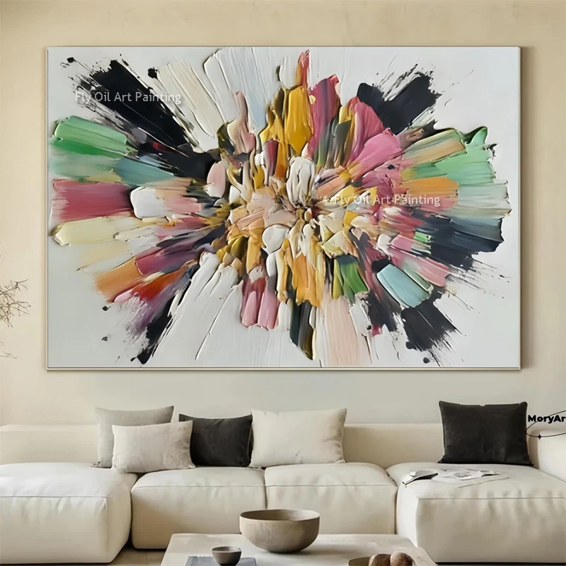 New Beautiful Pink Green Flowers Field Canvas Oil Painting Fashional Abstract Design Handmade Yellow Black Thick Wall Art Decor
New Beautiful Pink Green Flowers Field Canvas Oil Painting Fashional Abstract Design Handmade Yellow Black Thick Wall Art Decor