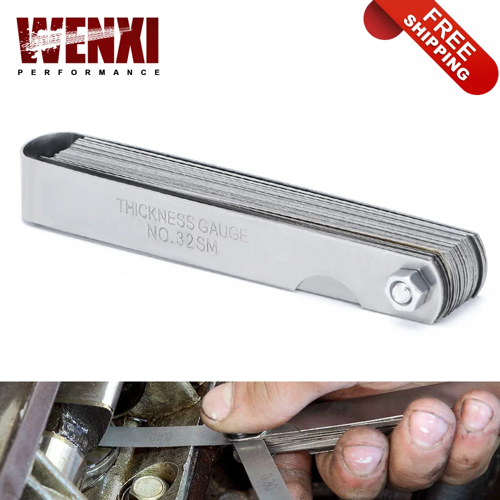Feeler Gauge 32-Blade Dual Reading Combination Gap Measurement Tool Feeler Gauge Set For Gap Width/Thickness 0.0015-0.035inch
Feeler Gauge 32-Blade Dual Reading Combination Gap Measurement Tool Feeler Gauge Set For Gap Width/Thickness 0.0015-0.035inch