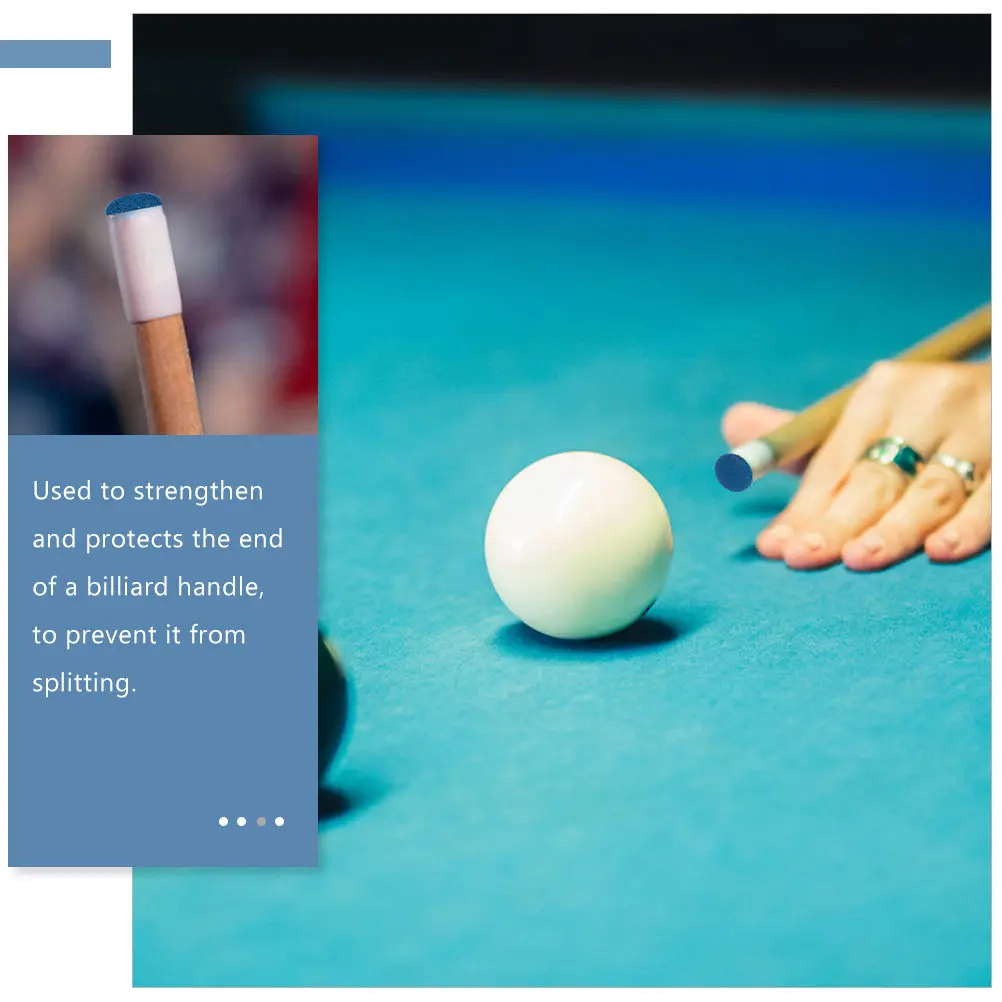 30Pcs Billiard Pool Cue Tips Replacement Cue Tip Head for Pool Stick Tips Strengthen Protect Handle Prevent Splitting
30Pcs Billiard Pool Cue Tips Replacement Cue Tip Head for Pool Stick Tips Strengthen Protect Handle Prevent Splitting