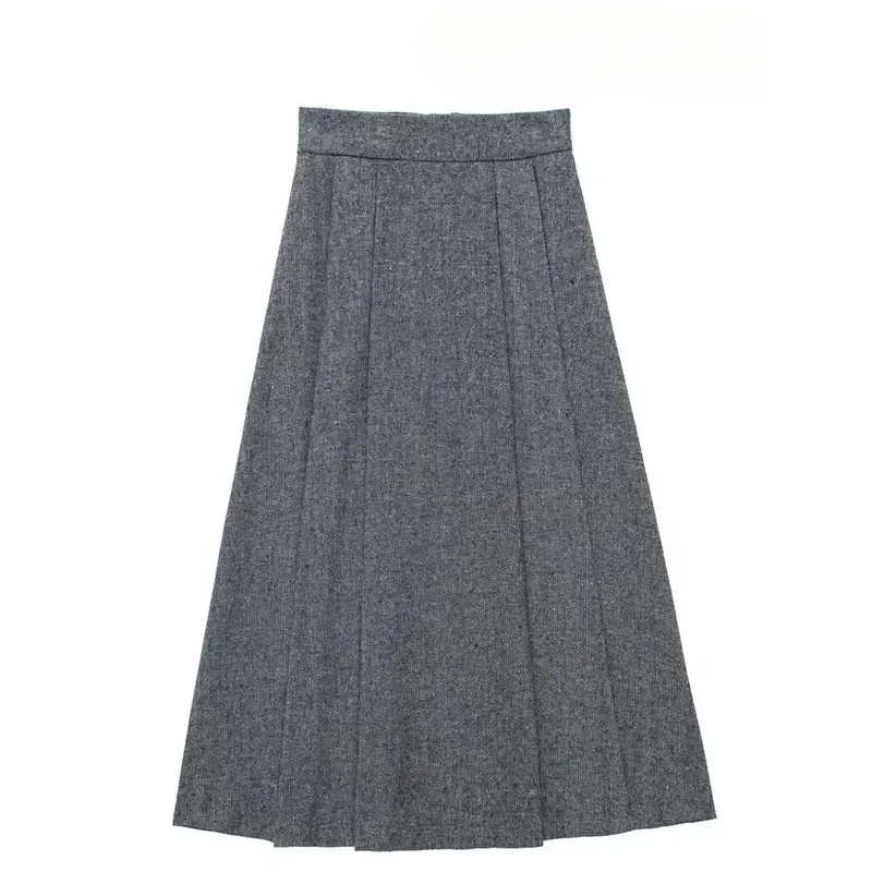 Vintage Grey High Waist Pleated Maxi Skirt - A-Line Elegant Zipper Design | 2025 Spring Streetwear Fashion
Vintage Grey High Waist Pleated Maxi Skirt - A-Line Elegant Zipper Design | 2025 Spring Streetwear Fashion