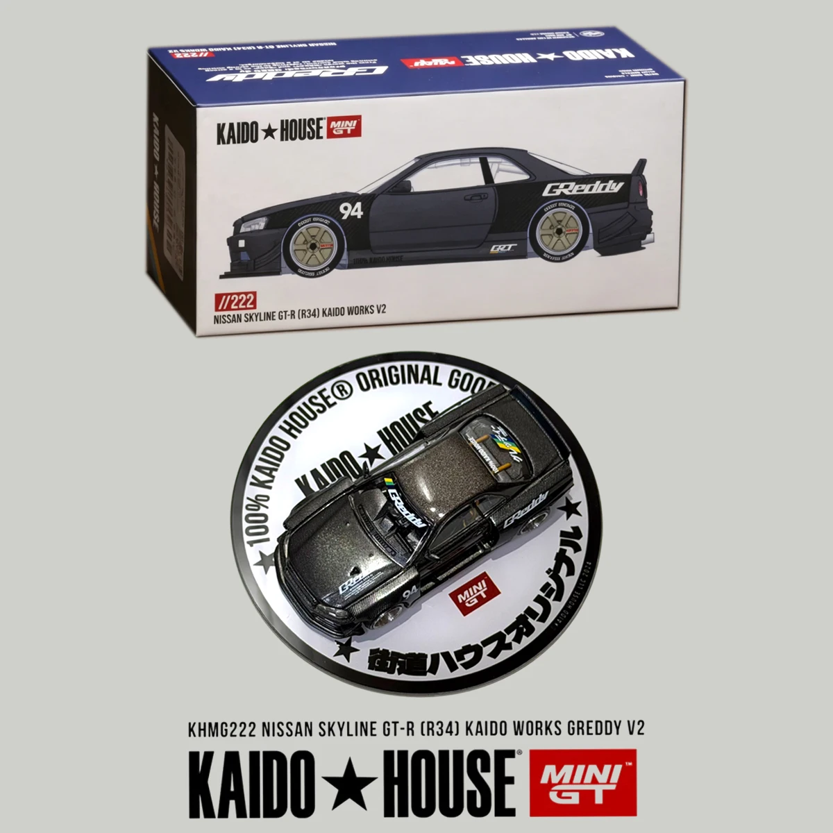 In Stock Kaido House 1:64 Nissan Skyline GT-R R34 KHMG222 Full Carbon Kaido Works Greddy V2 Openable Hood Diecast Model Car
In Stock Kaido House 1:64 Nissan Skyline GT-R R34 KHMG222 Full Carbon Kaido Works Greddy V2 Openable Hood Diecast Model Car