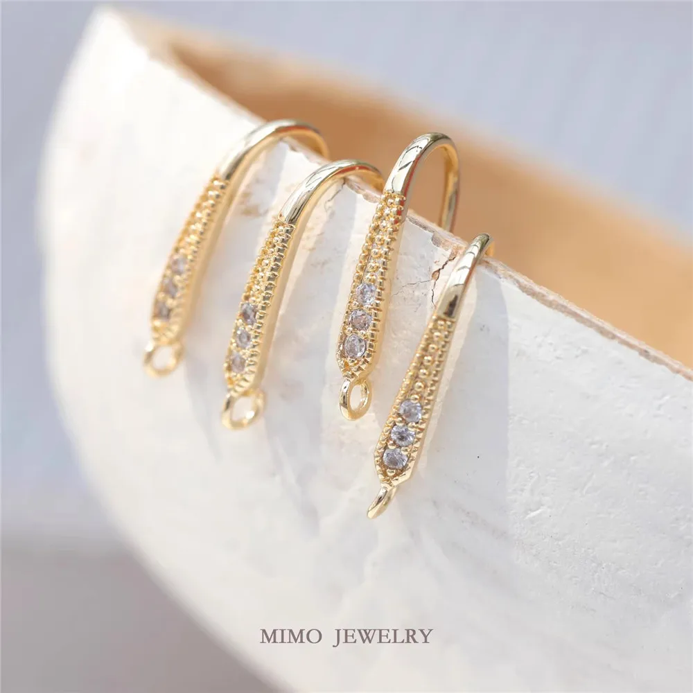 Copper-plated Real Gold Micro-inlaid Zircon Slender Rhombus Elegant French Ear Hook DIY Earrings Charm Accessories
Copper-plated Real Gold Micro-inlaid Zircon Slender Rhombus Elegant French Ear Hook DIY Earrings Charm Accessories